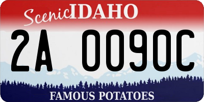 ID license plate 2A0090C