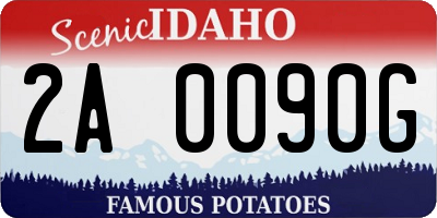 ID license plate 2A0090G