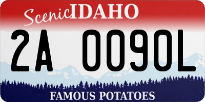 ID license plate 2A0090L
