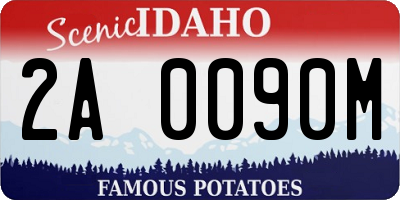 ID license plate 2A0090M