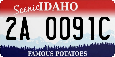 ID license plate 2A0091C