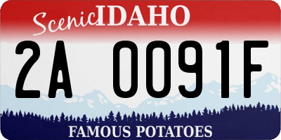 ID license plate 2A0091F