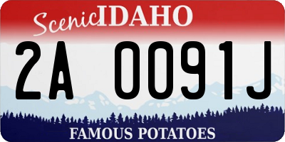 ID license plate 2A0091J