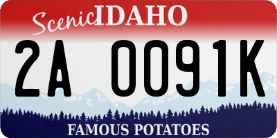 ID license plate 2A0091K