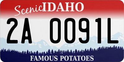 ID license plate 2A0091L