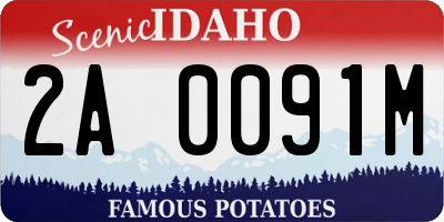 ID license plate 2A0091M