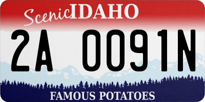 ID license plate 2A0091N