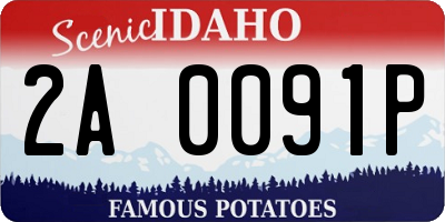 ID license plate 2A0091P