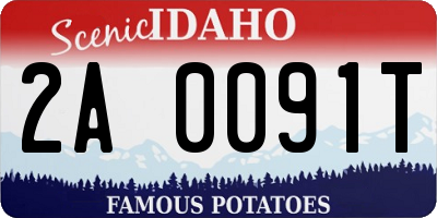 ID license plate 2A0091T