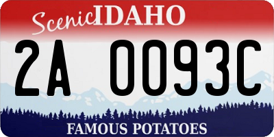 ID license plate 2A0093C