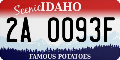 ID license plate 2A0093F