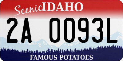 ID license plate 2A0093L