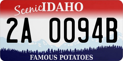 ID license plate 2A0094B