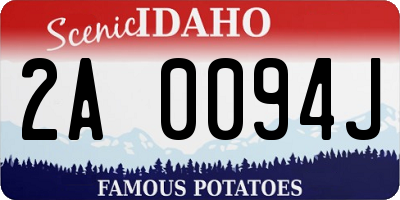 ID license plate 2A0094J