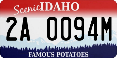ID license plate 2A0094M
