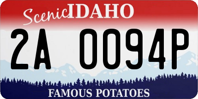 ID license plate 2A0094P