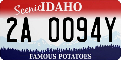 ID license plate 2A0094Y