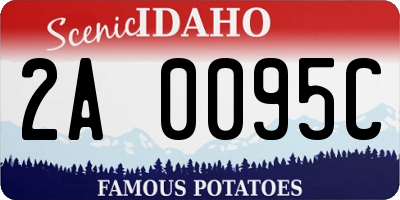 ID license plate 2A0095C