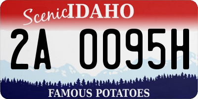 ID license plate 2A0095H