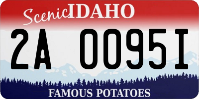 ID license plate 2A0095I