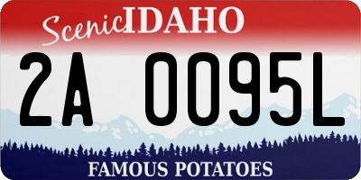ID license plate 2A0095L