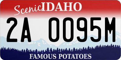 ID license plate 2A0095M