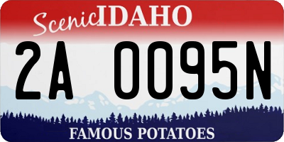 ID license plate 2A0095N