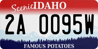 ID license plate 2A0095W