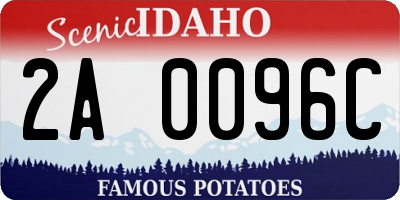 ID license plate 2A0096C