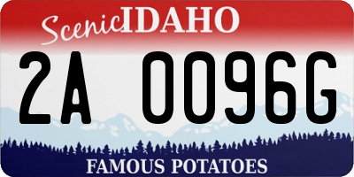 ID license plate 2A0096G