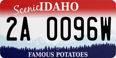 ID license plate 2A0096W
