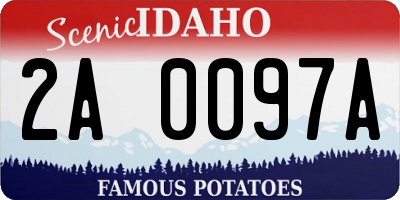 ID license plate 2A0097A