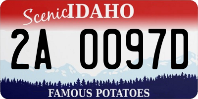 ID license plate 2A0097D