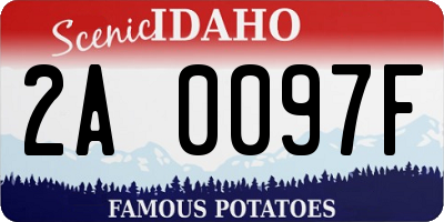 ID license plate 2A0097F