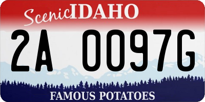 ID license plate 2A0097G