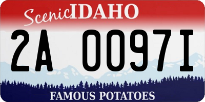 ID license plate 2A0097I