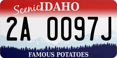 ID license plate 2A0097J
