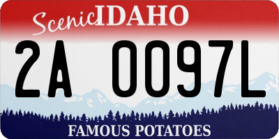 ID license plate 2A0097L