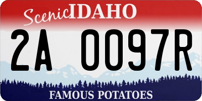 ID license plate 2A0097R