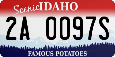 ID license plate 2A0097S