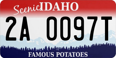 ID license plate 2A0097T