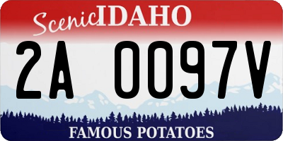ID license plate 2A0097V