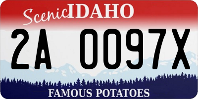 ID license plate 2A0097X