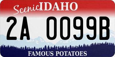 ID license plate 2A0099B