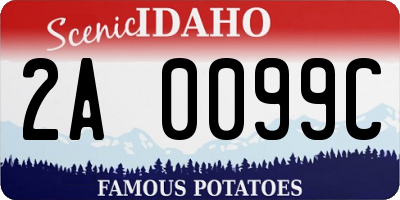 ID license plate 2A0099C