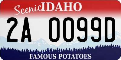 ID license plate 2A0099D