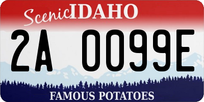 ID license plate 2A0099E