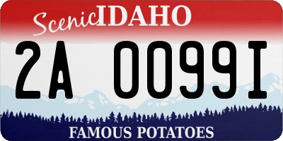 ID license plate 2A0099I