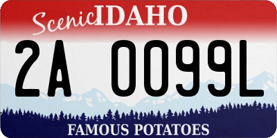ID license plate 2A0099L