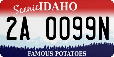 ID license plate 2A0099N